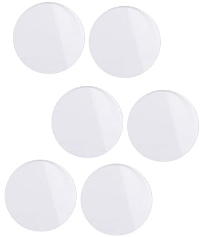 Garneck 6stücke Flaches Uhrenglas Runde Austauschbare Uhrengläser Transparentes Uhrenglas Für Armbanduhren Taschenuhren Ersatz Uhrenglasteile