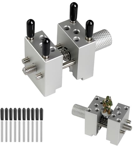Magicrose Aluminum Alloy Precision Mini Vise,Multi-Function Clamp with 10 Stainless Steels Rods for Miniature Soldier Fixed Parts Model Tool
