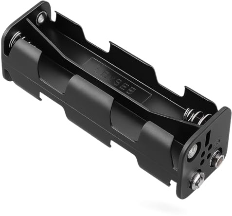 Batteriehalter für 8× AA Batterien (1,5V) – 12V Batteriegehäuse mit Kabel/Clip/Stecker, flammhemmendes PP-Gehäuse 94V-0, für Elektronik, DIY, LED, Arduino, Modellbau