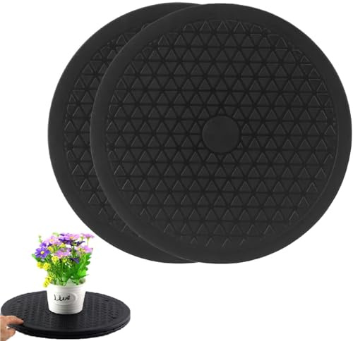 Drehbar Plattform,360 Grad Drehplattform,Drehscheibe Drehbarer Universal,Drehplatte mit Stahlkugellagern Drehplatte Mehrzweck für Laptops Monitor TV Lautsprecher Handwerk Pflanzen Küche (2PC 25cm)