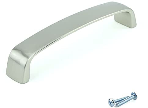 M4TEC asa recta - manija tirador recto en forma de barra para puertas y cajones de muebles de cocina o dormitorio, metálico, Acabado: de acero inoxidable Serie R8: Agujeros: 160 mm