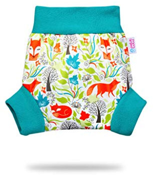 Petit Lulu Überhose (Schlupfüberhose) Größe L (9-13 kg) für Höschenwindeln und Nachtwindeln (Füchse)