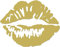 JasonCarlMorgan JCM Graphics Kiss Lips 280mm Iron On Transfer, Gold