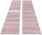 HomebyHome Bettumrandung Schlafzimmer 3 teilig Teppich Rosa-1 - Waschbarer Bettumrandung Teppich Läufer Set Extra Flauschig Bettvorleger Schlafzimmer Bettset:2 St. 80x150 cm | 1 St. 80x300 cm