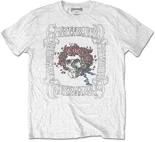 Grateful Dead Unisex Gratets10mw T Shirt, White, XXL UK