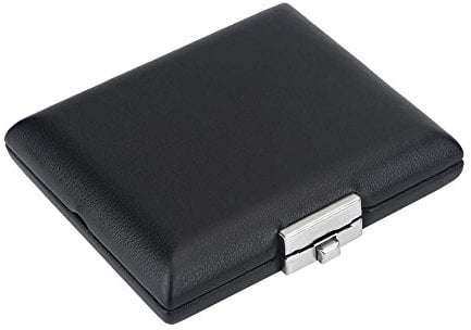 Fagott Reed Box, PU Leder Cover Fagott Reed Case mit Slots für 3 Blätter Musikinstrumentenzubehör Zubehör Für Musikinstrumente