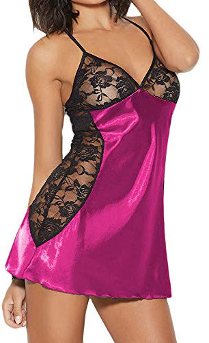 EUCoo Lingerie Sexy da Donna Pigiama per Le Macchie Camicia da Notte Chemise in Pizzo Indumenti da Notte Completi da Notte