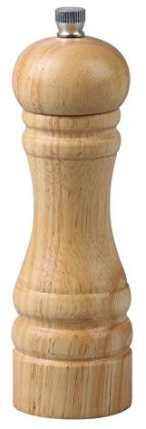 FM PROFESSIONAL Molinillo Sal y Pimienta | Salero, Especiero y Pimentero | Molinillo Manual de Madera de Roble Natural | Caramelo | 6x6x18,9 cm