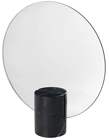 Blomus -PESA- Tischspiegel, aus schwarz glänzendem Marmor, zurückhaltende Form mit abgerundeten Ecken, Farbe Black (65999)