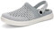 HKR Sabot Femme Mules et Jardin Femme Piscine D'été Orthopédiques Sandales Femme Chaussure Ete Sport Respirant Pantoufles Grise EU 40.5