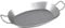 chg Ovale Eisenpfanne | 37,5 x 27,5 x 4,5 cm | 2 Griffe | alle Herdarten | Grill geeignet