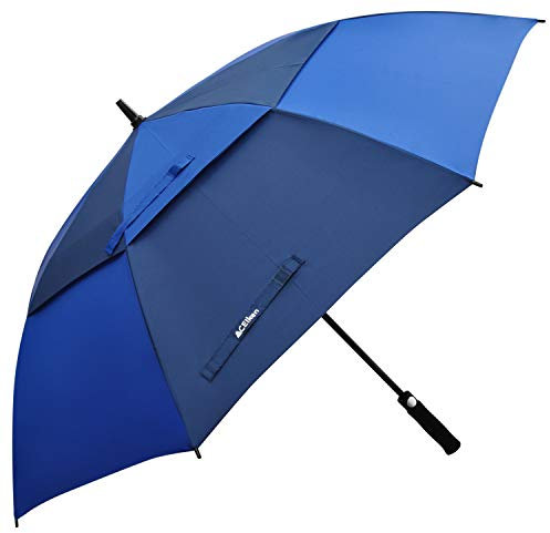 ACEIken Regenschirm Groß XXL - Sturmfest, Automatisch Öffnend, mit Doppeldach Belüftung, Marine blau königlich blau - Hochwertiger Stockschirm für Damen und Herren, Ideal als Golfschirm