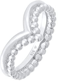 Elli Ring Damen Kugel Design Stapel in 925 Sterling Silber