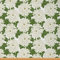 Blumenstoff Meterware Romantoc Japanische Chrysantheme Möbelstoff Blätter Dekostoff Retro Blütenblätter Drinnen Draußen Stoff Botanischer DIY Wasserdichter Stoff Weiß Grün 184 x 150 (HxB)