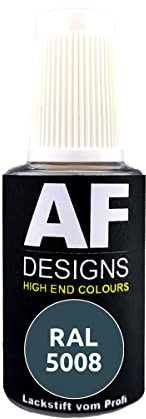 Alex Flittner Designs Stylo de retouche RAL 5008 - Gris mat mat - 20 ml - Stylo de réparation acrylique - Peinture de retouche pour bois, métal, meubles de salle de bain