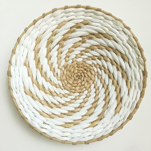 HAVLOC Decoración de Pared de ratán de Paja, Placa de decoración de Pared, decoración de Pared, Fondo de sofá, decoración de Pintura Colgante de Pared
