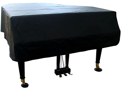 Cutfouwe Schwarze Flügel Klavier Abdeckung,Baby Grand Piano Cover,Klavierdeckel,Klavier Flügel Abdeckung Staubschutz Schutzhülle,200CM