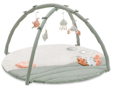 hauck Relax N Watch, Water Animals – Baby Spieldecke mit Spielbogen ab Geburt, Krabbeldecke mit Spieltieren, Spiegel, Rassel & Knister Spielzeug, Activity Decke für Babys zur Förderung der Sinne