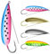 QualyQualy Weedless Spoon Fishing Lures for Saltwater, Minnow Fishing Spoon Hard Bait for Redfish Bass Tourt Northern Pike, 4PCS (Mixcolor-01-4Pack, 3.5in-3/5oz)