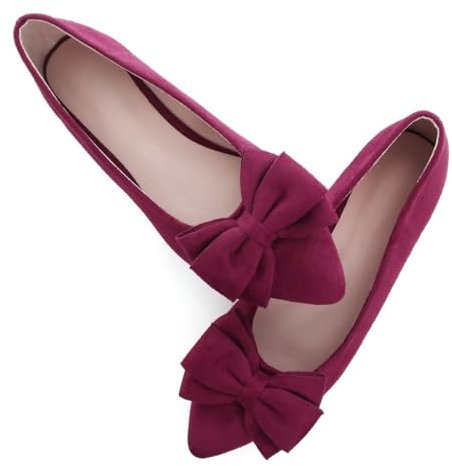 TN TANGNEST Ballerinas für Damen, modisch, Mary Jane, flache Schuhe für Damen, niedlicher quadratischer Zehenbereich, Schlupfschuhe, Weinrot, Größe 43 (10), Weinrot, 42 EU