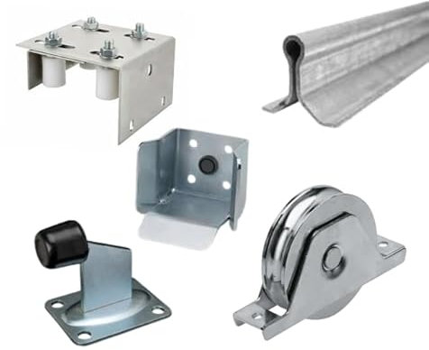 Sliding Gate Kit; IN-GROUND/Concrete-in Tracks, Stop, Guides, Internal Wheels