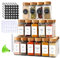 Soulnioi Küchen-Gewürzdosen-Set, 120 ml, Kreuzkümmel-Gewürzglas, Glasbehälter mit Bambusdeckel, 120 ml, für Gewürze, Süßigkeiten, Tee und Kaffeebohnen