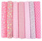 Baumwollstoff Stoffpakete,7 Stück 50 x 50cm Stoffe zum Nähen Patchwork DIY Stoffpaket DIY Baumwolltuch Meterware Stoffe Stoffreste Stoffpaket für Kleidung,Bettwäsche,Vorhänge,Tischdecken - Rosa