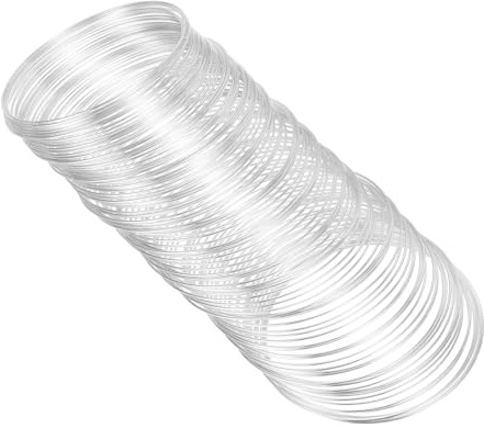 PATIKIL 100 Loops Memory Wire, 1pcs 0.8mm 20 Gauge Jewelry Wire Craft Wire Memory Steel Wire for Jewelry Making Bracelets Beading DIY Crafts, Silvery