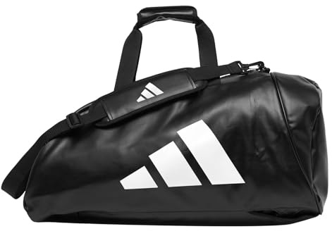adidas Combat Sports 2-in-1 Trainings-Sportausrüstung, Seesack, Schwarz / Weiß, Large