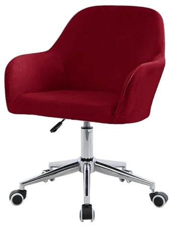Set aus 1/2/4/6 Samt Bürostuhl Schonbezügen mit Armlehnen, Drehstuhlbezug mit Gebogener Rückenlehne, Moderner Büro Computerstuhlschutz für Zuhause Küche und Wohnzimmer ( Color : Wine Red , Size : 2PCS