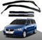 Haibak Windabweiser-Set, kompatibel mit VW Touran MK1 oder MK2 2003–2015, 5-Türer, MPV, getönt, 4 Stück in Kanalmontage