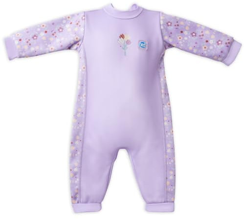 Splash About Warm in One Maillot de Bain Bébé Isolé en Fleece, Lilac Spring, 12-24 Mois