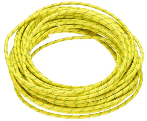 QUARKZMAN 10 Mètre/32,8ft 14AWG Câble Tressé en Silicone Flexible Haute Température -60 à 300 Degrés Celsius Câble Électrique Résistant Isolé pour l'Industrie, Vert Jaunâtre