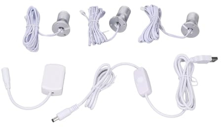 Mini-LED-Strahler, dimmbare USB-Schmuckleuchte | USB-Niederspannung mit Steuerschalter, 6,6 Fuss Kabel pro Lampe, kompaktes Design ohne Wandbeeinträchtigung, für Kunstwerke