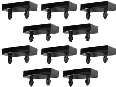 cyclingcolors 10x Lattenhalter Einsteckkappen zur Befestigung Kappen Halter Lattenrost Einfach 53x10mm Kunststoff flexibel Bett Schwarz