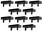 cyclingcolors 10x Lattenhalter Einsteckkappen zur Befestigung Kappen Halter Lattenrost Einfach 53x10mm Kunststoff flexibel Bett Schwarz