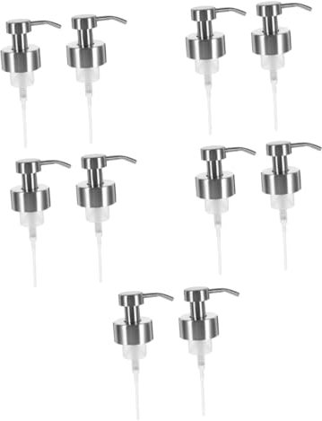 JECOMPRIS 10pcs Replacement Soap Dispenser Pump Bottle Pumps for Liquid Soap Shampoo and Lotion for Bathroom and Kitchen Use