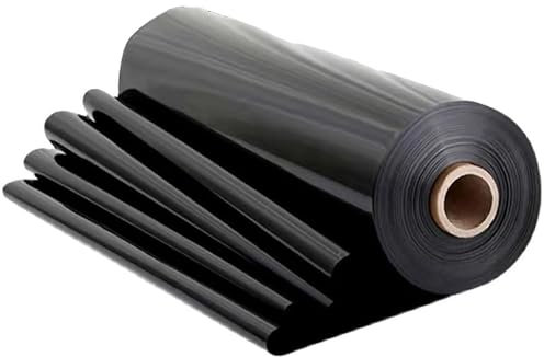 Flexible Teichfolie Fisch und Pflanzenfreundlich, Schwarz HDPE Teichfolien Schwerlast, Brunnen Teichmembran, Dichtungsfolie für Wassergarten und Wasserfall B 1,5 2,5 3,5 4,5 5,5 6,5 7,5 8,5 13,5m(10,5