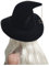 Hexenhut Damen Groß, Schwarz Halloween Hexenhut Zauberer Männer Frauen, Hut Kostüm Cosplay, Breite Krempe Spitzhut, Accessoire für Ihr Hexenkostüm, Kopfbedeckung, Karnevalshut (Black, One Size)