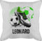 Kissen 50x50 - Personalisiertes Fußballgeschenk mit Namen | Geschenke für Fußballfans Fußball - 50 x 50 cm - Weiß - Junge sitzkissen Fussball fußballfan fußballer und