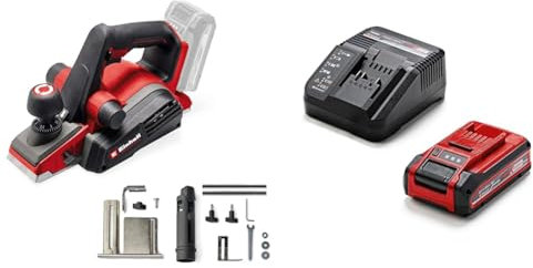 Einhell Professional Akku-Handhobel TP-PL 18/3 Li BL Power X-Change (18 V, Brushless, 82 mm Hobelbreite, bis 3 mm Spantiefe, Messerwelle, Parkschuh, inkl. 3,0 Ah Akku + Ladegerät)