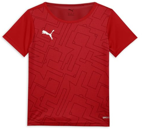 PUMA Jungen Individualrise Graphic Jersey Jr Hemd, Puma Rot-puma-weiß, 128 EU