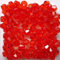 U Pick Colors Doppelkegel-Perlen, facettierte Kristallperlen, Glasperlen, lose Abstandshalter-Perlen für DIY-Schmuckherstellung, Rot, 200 Stück