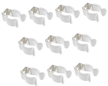 QUMIIRITY 10St LED-Lampenfassung du klipst Zubehör für die Montage von LED-Leuchtstoffröhren LED Lampenhalterung LED Röhrenhalterung Röhrenlampenclip Lichtschlauchclips Kunststoff Weiß