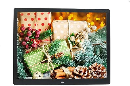 NADYE Digital Photo Frame 15-inch Display USB and SD Card Slots and Remote Control Photos Music Video Support