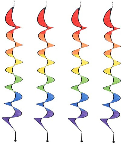 BESPORTBLE 4stücke Hängende Partydekorationen Regenbogen-windräder Bunte Für Garten Und Windsäcke Außenbereich Dekoration