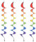 BESPORTBLE Bunte Windsocken Hofdekorationen 4er-Pack Regenbogen-windrad-luftschlangen für Gartenhof