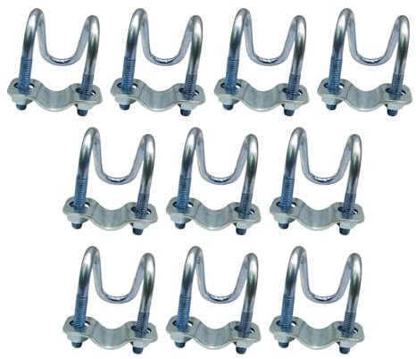 Kreuze, Rohrschellen, Doppelschrauben, horizontal, vertikal, Metall, Stahl, Rohrverbinder, Fixatoren, 10 Stück