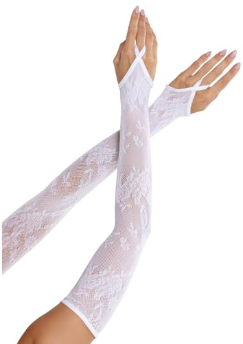 Leg Avenue Damen Armstulpen mit Blumenmuster, extralang