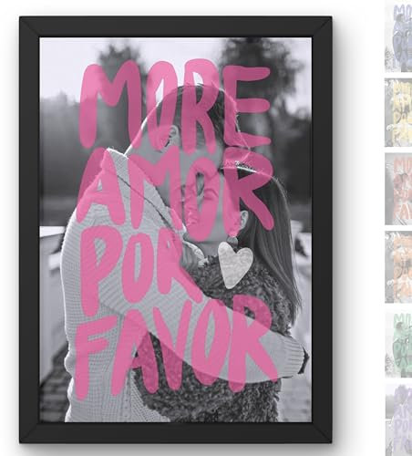 More Amor Por Favor – personalisiertes Poster – personalisiertes Geschenk – Poster oder Leinwand personalisierbar – Geschenk für Damen und Herren – Geburtstag – Weihnachten – Valentinstag (Liebe Amor)